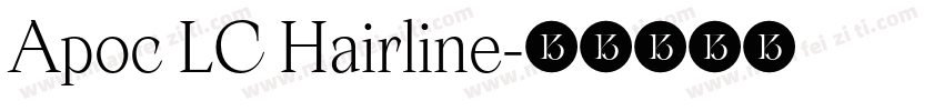 Apoc LC Hairline字体转换